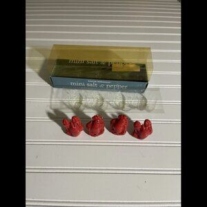 Boston Warehouse Mini Salt & Pepper Shakers Set Of 4 LOBSTER Coastal Beach